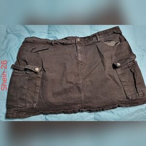 SHEIN Black Denim Skirt